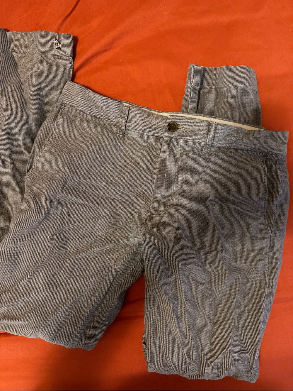 J. Crew Men's Pants in Light Gray-Blue